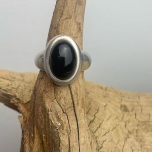 Boma Onyx Sterling Silver Ring Sz 5